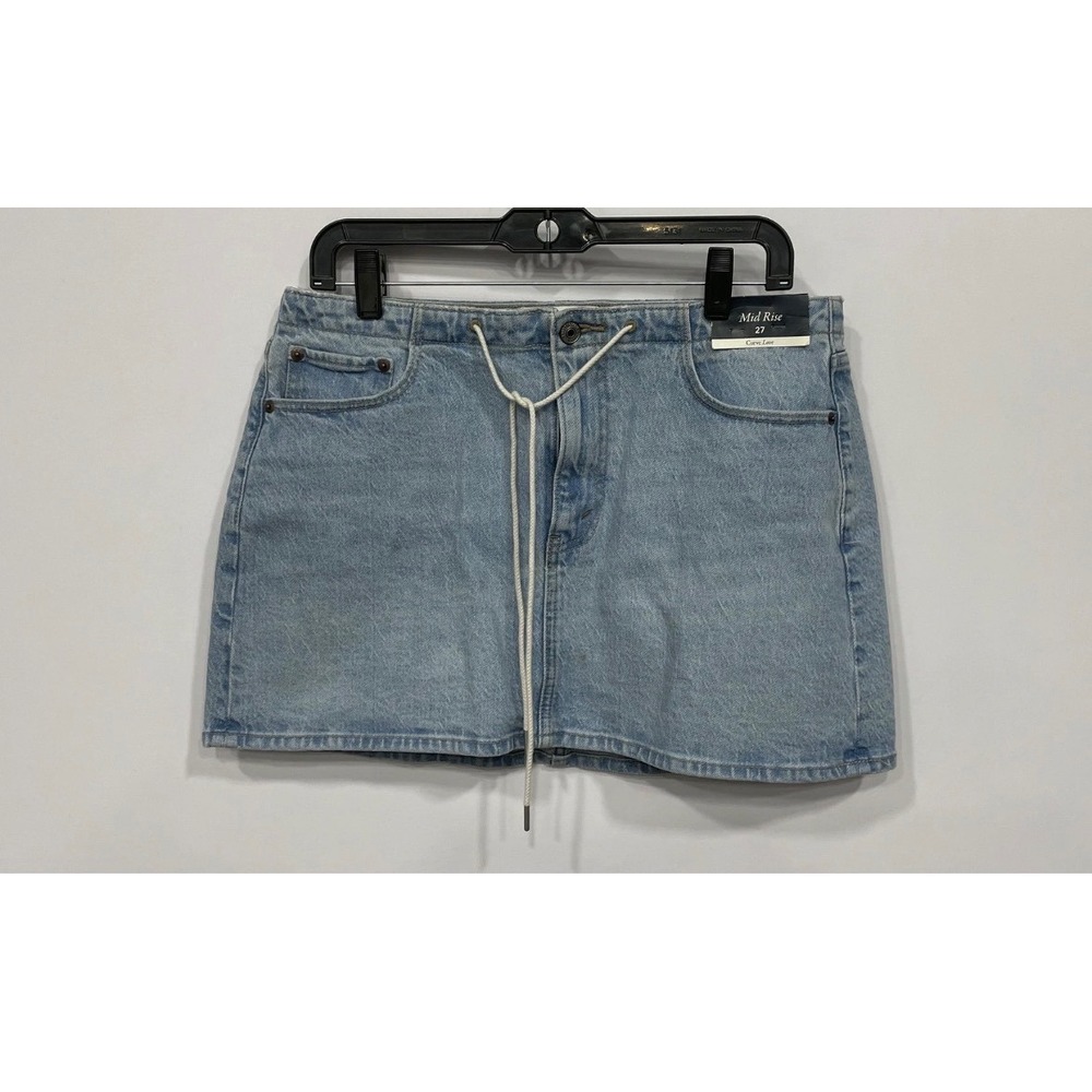 🖤Abercrombie & Fitch 🤑🖤🚨Curve Love Mid Rise Denim‎ Mini Skirt Size-27NEW$70 - Picture 6 of 9